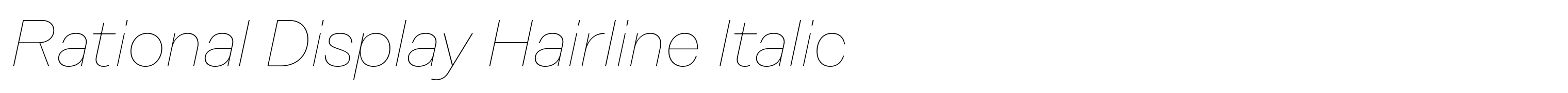 Rational Display Hairline Italic